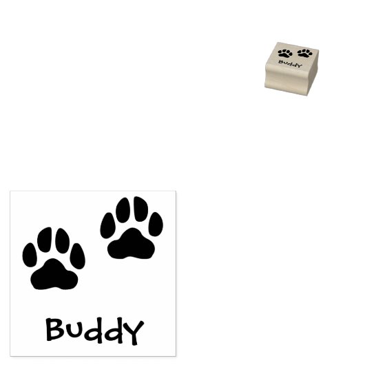 Paws en Naam Huisdier Handtekening Rubber Stamp Bu Rubberstempel (Gestempeld)