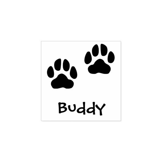 Paws en Naam Huisdier Handtekening Rubber Stamp Bu Rubberstempel (Afrduk)