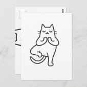Paws en Poses: Feline Flow Yoga kattenliefhebber o Briefkaart (Voorkant / Achterkant)