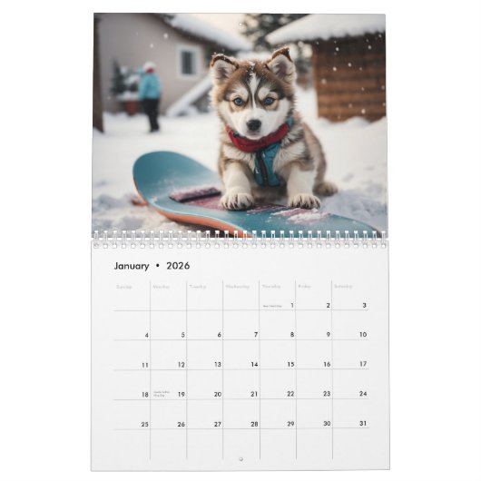 Paws en speelsheid: 2024 Puppy Kalender (Jan 2026)