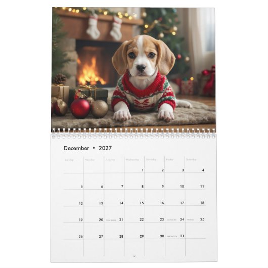 Paws en speelsheid: 2024 Puppy Kalender (Dec 2027)