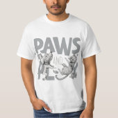 Paws en spelen t-shirt (Voorkant)