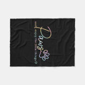 Paws Enjoy The Little Things Tie Dye Motivational  Fleece Deken (Voorkant (Horizontaal))
