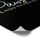 Paws Enjoy The Little Things Tie Dye Motivational Poster (Hoek)