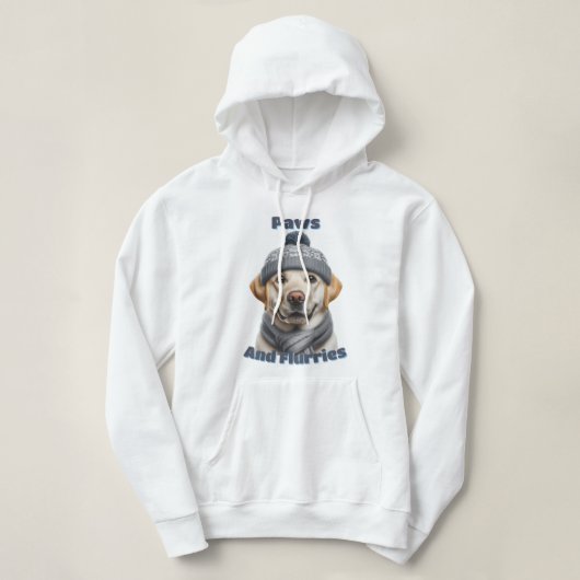 Paws & Flurries - Winter Dog Design Hoodie (Design voorkant)