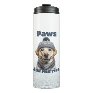 Paws & Flurries - Winter Dog Design Thermosbeker