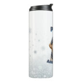 Paws & Flurries - Winter Dog Design Thermosbeker (Gedraaid links)