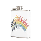 Paws for All – Rainbow Paw Print Unity Heupfles (Links)