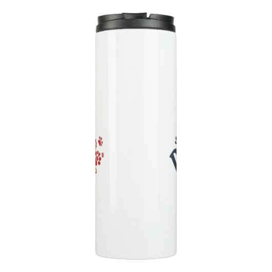 Paws for All – Rainbow Paw Print Unity Thermosbeker (Achterkant)