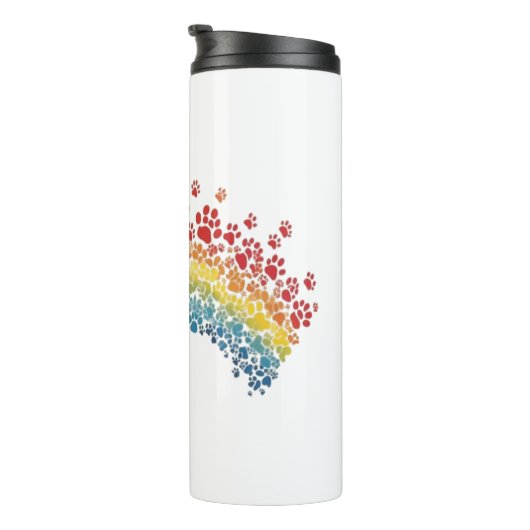 Paws for All – Rainbow Paw Print Unity  Thermosbeker (Geroteerd rechts)