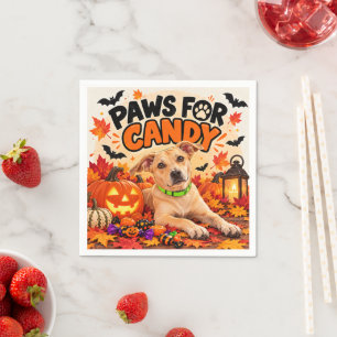 Paws for Candy Halloween Hondenfeestservet Servet