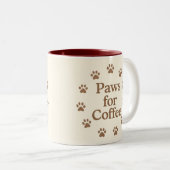 Paws for Coffee Tweekleurige Koffiemok (Voorkant rechts)