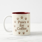 Paws for Coffee Tweekleurige Koffiemok (Links)
