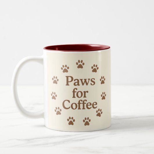 Paws for Coffee Tweekleurige Koffiemok (Links)