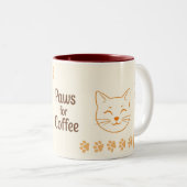 Paws for Coffee Tweekleurige Koffiemok (Voorkant rechts)