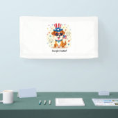 Paws for Freedom Banner - Schattigee Patriottische (Beurs)