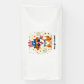 Paws for Freedom Banner - Schattigee Patriottische (Verticaal)