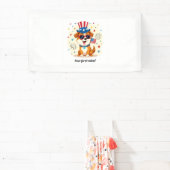 Paws for Freedom Banner - Schattigee Patriottische (Insitu)