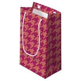 Paws-for-Giving Houndstooth Gift Bag Klein Cadeauzakje