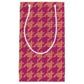 Paws-for-Giving Houndstooth Gift Bag Klein Cadeauzakje (Voorkant)