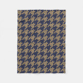 Paws-for-Houndstooth Fleece Blanket (marine/Butter (Voorkant)