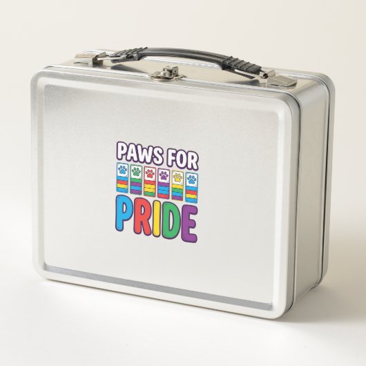 Paws for Pride Regenboog Pootafdruk Huisdier Liefh (Voorkant)