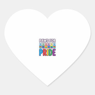 Paws for Pride Regenboog Pootafdruk Huisdier Liefh Hart Sticker