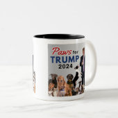 "Paws for Trump" tweekleurige koffie Mok Trump 202 (Voorkant rechts)