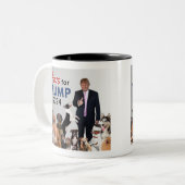 "Paws for Trump" tweekleurige koffie Mok Trump 202 (Voorkant links)