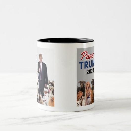 "Paws for Trump" tweekleurige koffie Mok Trump 202 (Center)