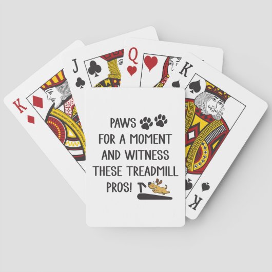 Paws & Getuige deze loopband Pro's Pokerkaarten (Achterkant)