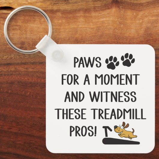 Paws & Getuige deze loopband Pro's Sleutelhanger (Voorkant)