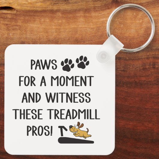 Paws & Getuige deze loopband Pro's Sleutelhanger (Achterkant)