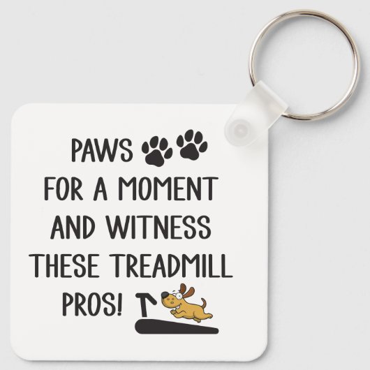 Paws & Getuige deze loopband Pro's Sleutelhanger (Achterkant)