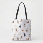 Paws Gingham lieve honden  Tote Bag (Voorkant)