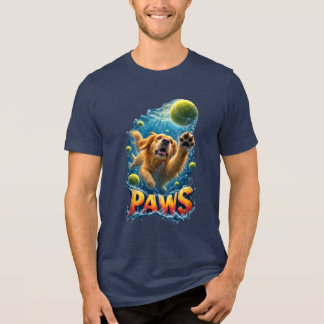 Paws Golden Retriever Parodie Tri-Blend Shirt