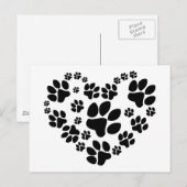 Paws Heart Briefkaart (Voorkant / Achterkant)