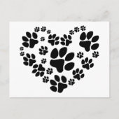 Paws Heart Briefkaart (Voorkant)