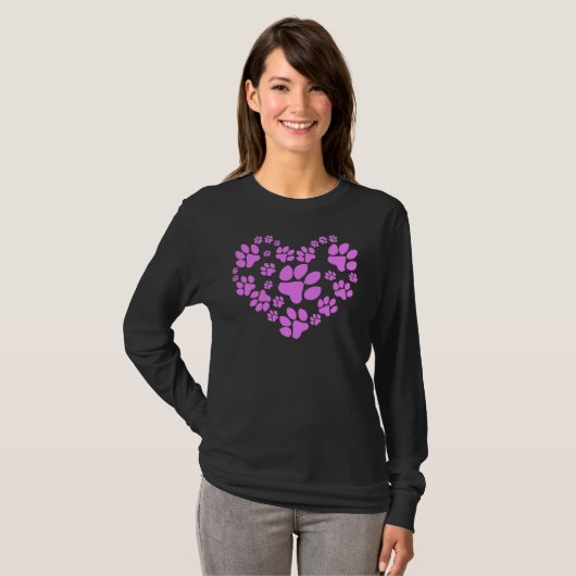 Paws Heart T-shirt (Voorkant volledig)