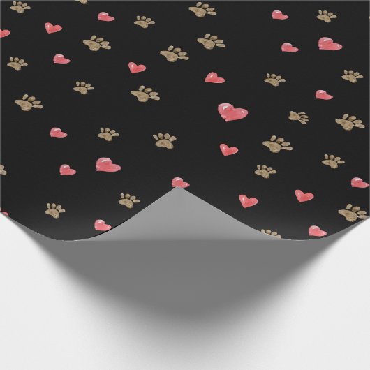 Paws Hearts Cadeaupapier (Hoek)