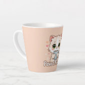 Paws, Hearts & Hot Coffee: Het Kawaii Kat Latte Mok (Linkerhoek)