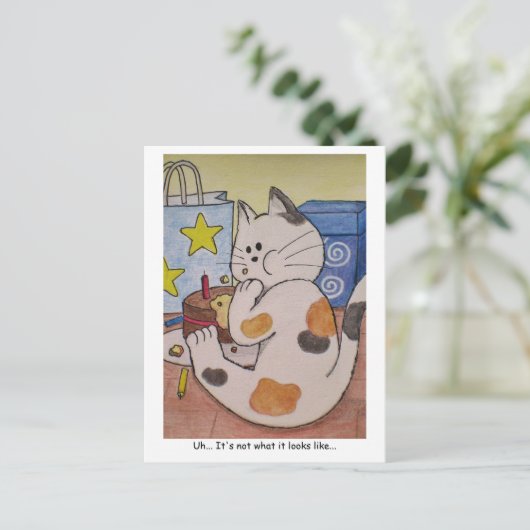 Paws Here Briefkaart "Oops" (Staand voorkant)