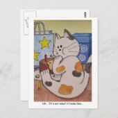 Paws Here Briefkaart "Oops" (Voorkant / Achterkant)