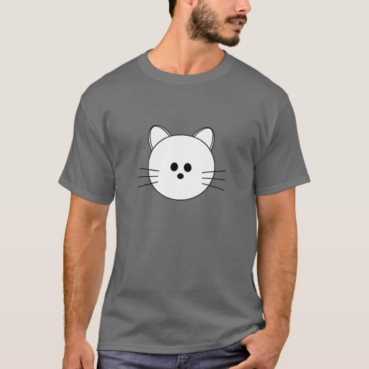 Paws here "Kat" Basic Dark T-Shirt (Voorkant)