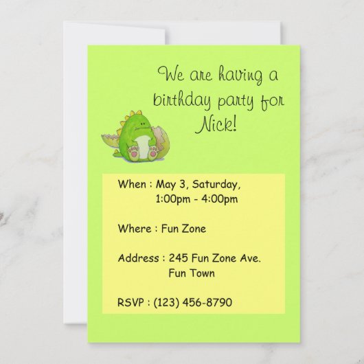 Paws here "Paul"-uitnodigingskaart Kaart (Achterkant)