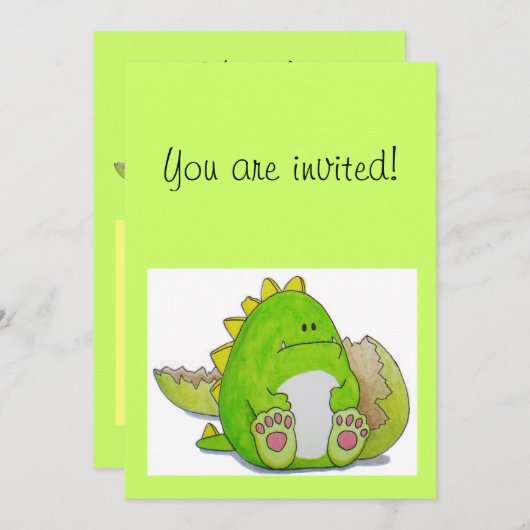 Paws here "Paul"-uitnodigingskaart Kaart (Voorkant / Achterkant)