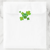 Paws Here Square Sticker Green Paw Print met Sham (Tas)