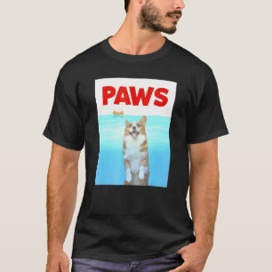 Paws Hond Parodie 80s Corgi Haai Grappige Hond T-shirt