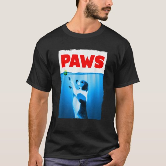 Paws Hond Parodie Tennisbal T-shirt (Voorkant)