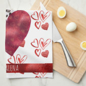 Paws Hondenliefhebber Valentijn Gift Dalmatian Theedoek (Quarter Fold)